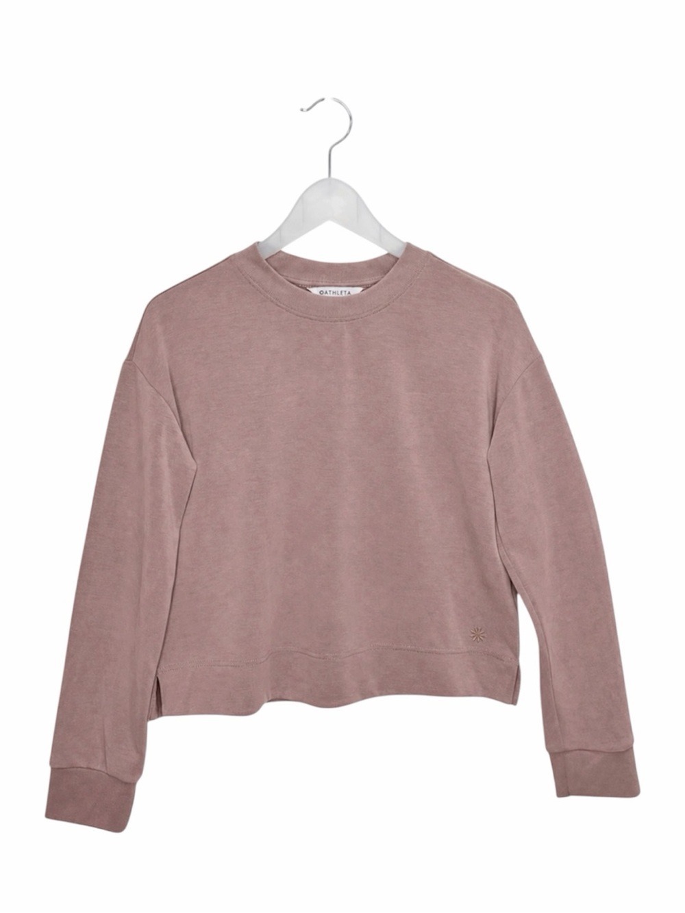 Athleta Super Soft Modal Crewneck Sweatshirt XS Mauve Cropped FA24